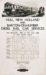 Diesel Rail Car Services  poster  1960.