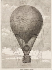‘Nadar’s Giant Balloon at Paris’  1863-1867.