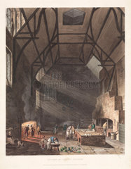 ‘Kitchen of Trinity College’  Cambridge  early 19th century.
