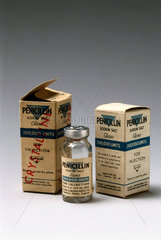 Penicillin specimen with original packaging  c 1950.