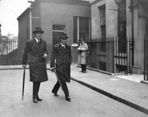 Samuel Hoare at 10 Downing Street  London  29 October 1931.