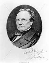 Charles Babbage  British mathematician and computing pioneer  1860.