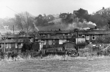 Pre-fab estate  Congleton  November 1974.