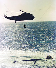 Splashdown in the Atlantic Ocean  August 29  1965.