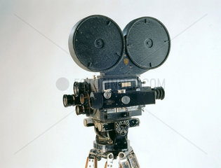 Mitchell NC 35mm camera mounted on a tripod  American  1935.