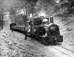0-6-0 locomotive No 822 on the Welshpool an