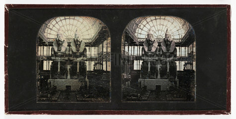 Stereo-daguerreotype  North Transept  Crystal Palace  Sydenham  c 1855.
