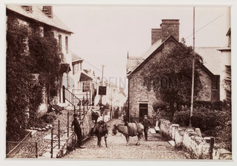 'Clovelly  View Down Street'  c 1880.
