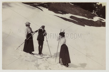 Skiers  c 1900.