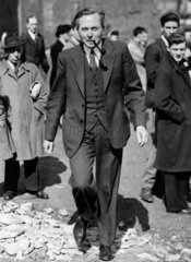 Harold Wilson at the Liverpool Labour May Day  May 1949.
