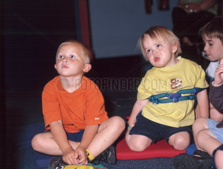 Children at the 'Dragon Tails and Children's Voices' event  31 May 2001.