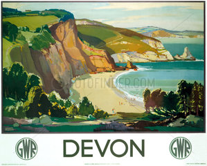 ‘Devon’  GWR poster  1937.