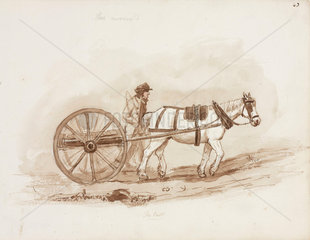 Horse and cart  Northumberland  c 1805-1820.