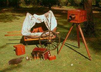 Wet-plate photographer's equipment  1853.