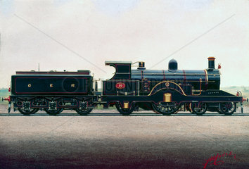 Great Eastern Railway 4-2-2 locomotive No 10  c 1900.