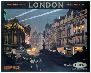 ‘Piccadilly Circus’  LNER poster  1923-1947.