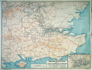 Map of the London Midland and Scottish Railway  c 1930.