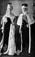 Lord and Lady Kelvin in coronation dress  1892.