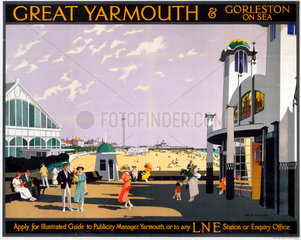 ‘Great Yarmouth & Gorleston on Sea’  LNER poster  1935.