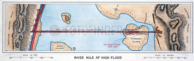 ‘River Nile at High Flood’  Egypt  1926.