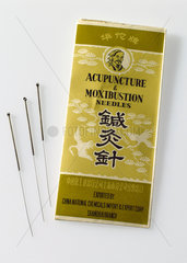 Three large acupuncture needles  Chinese  1970-1980.