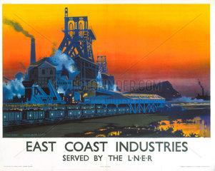‘East Coast Industries’  LNER poster  1938.
