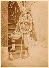 Portrait of an unknown mountaineer  19th century.