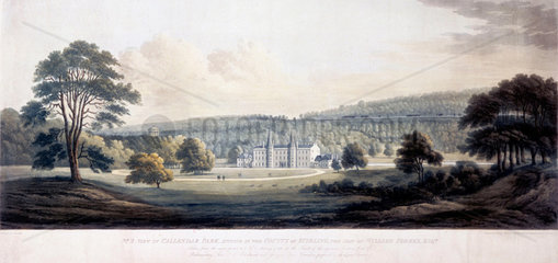 'View in Callendar Park'  Stirling  Scotland  c 1817.
