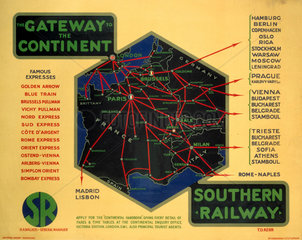 ‘The Gateway to the Continent’  SR poster  1928.