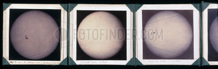 Autographs of the Sun  1861-1863.