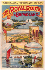 ‘The Royal Route ... to Broadland’  M & GNR poster  1923-1935.