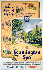 ‘The Historic Heart of England: Royal Leamington Spa’  BR poster  1948-1965.