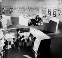 The main control room at Sizewell Nuclear Power station  1965.