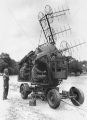 Army demonstration of radar equipment  Hyde Park  London  17 August 1945.