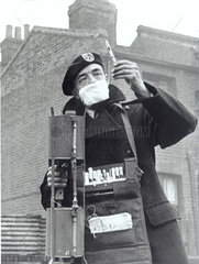 Testing for smog  London  16 November 1954.