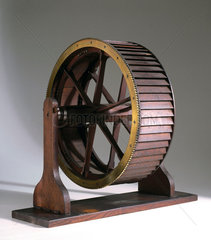 Overshot waterwheel  c 1870.