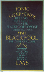 'Tonic Week-ends’  LMS poster  1923-1947.