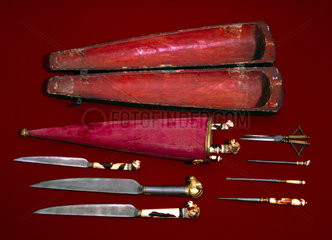 Surgical instrument set  Persian  18th century.