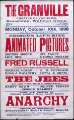 Music hall poster for the Granville Theatre
