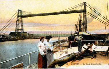 Transporter Bridge  Rouen  France  1914-1918.
