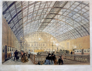 'Charing Cross Railway Station'  London  c 1863.