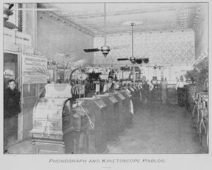 Charles Urban's Phonograph and Kinetoscope Parlour 1895.