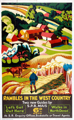 'Rambles in the West Country'  SR poster  1938.