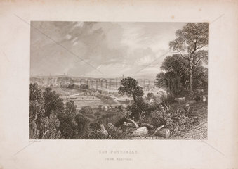 'The potteries from Basford'  Staffordshire  19th century.