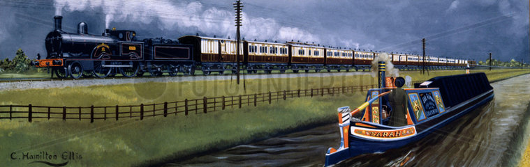 L&NWR northbound tourist express train  Warwickshire  1875.