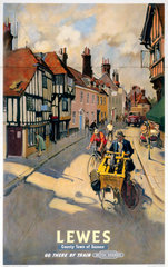 'Lewes'  BR poster  1955.