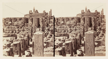 'The Temple of Karnac  Thebes - Central Avenue'  1859.