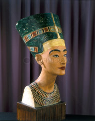 Head of Nefertiti  Egyptian queen  c 1383-1365 BC.
