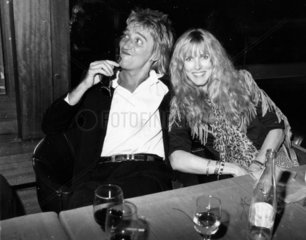 Rod Stewart and Alana at the Sheraton  Zurich  1980s.