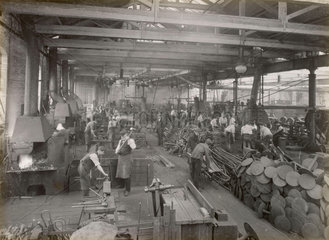 Forge at Doncaster works  South Yorkshire  c 1916.